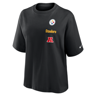 Pittsburgh Steelers Essential Script Boxy Women's Nike NFL T-Shirt